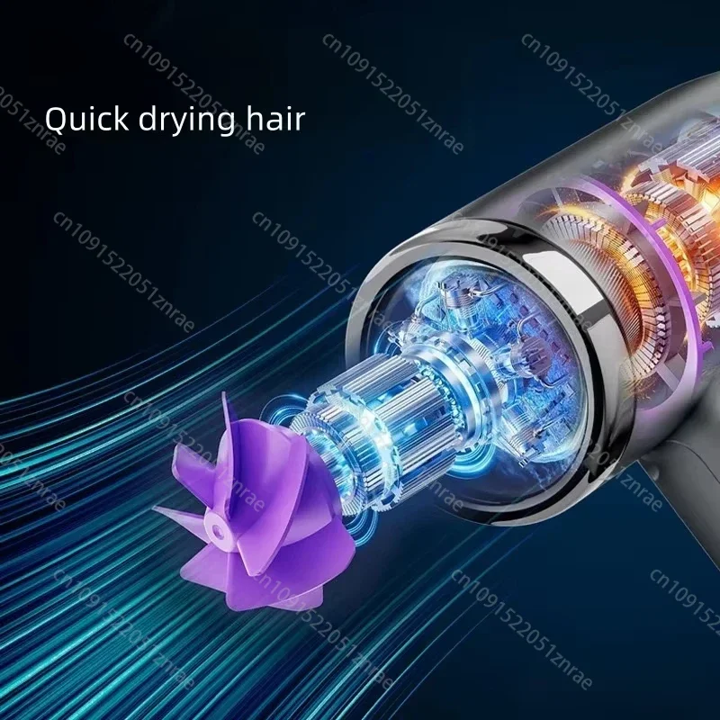 Portable Rechargeable Wireless Hair Dryer Negative Ions Usb Charging Powerful High Speed 3 Gears Hair Care for Home/Travel