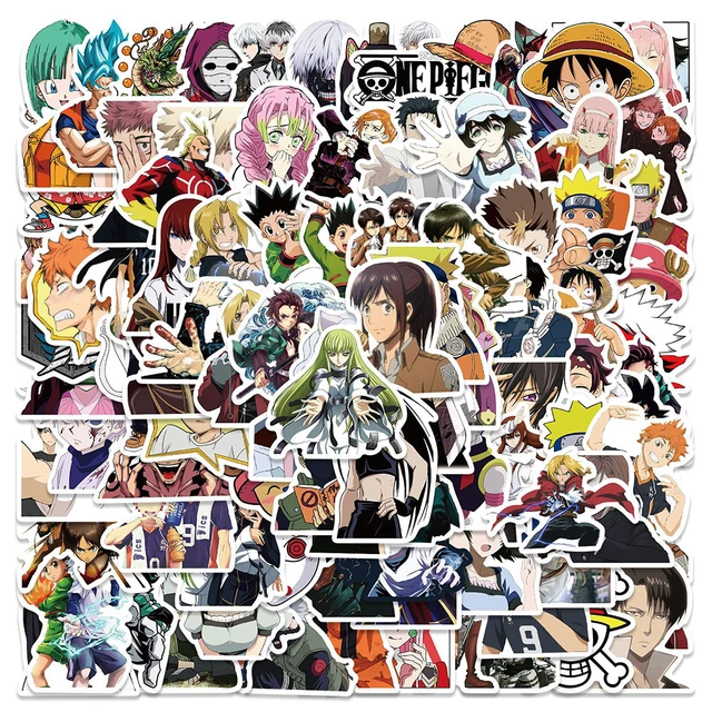 Anime Stickers One Piece Attack Titan  Decals - 10/30/50/100pcs Anime  Sticker Kids - Aliexpress
