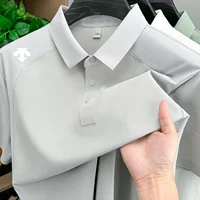 Polo homme sans couture à manches courtes, nouvelle collection été, imprimé, col à revers, patchwork de haute qualité, t-shirt décontracté et sportif pour homme 2