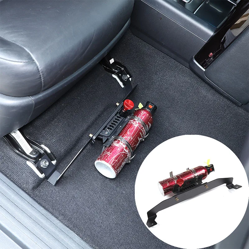 

Car Co-pilot Seat Fire Extinguisher Holder Adjustable Extinguisher Mount Bracket For Toyota Cruiser Prado FJ150 150 2010-2017