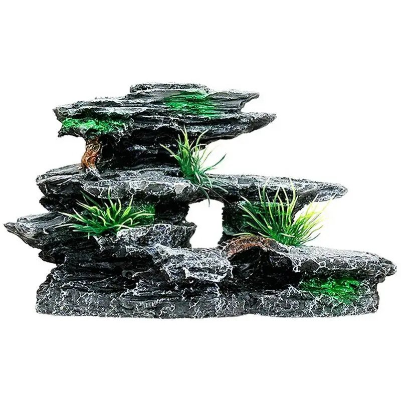 

Aquarium Rockery Aquarium Landscape Stone Mountain Ornament Artificial Mountain Hill View For Aquariums Underwater Environment