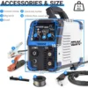 135 Amp MIG Welder, 3 in 1 Multiprocess Welder 110V Flux Core Welder Flux MIG/Lift TIG/Stick Welding Machine Synergic Control 6