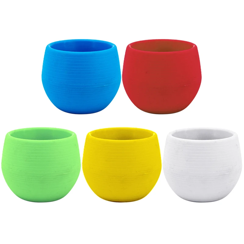 Flower Pot 1pcs 7*7cm Mini Pp Resin Plastic Plant Small Flower Pot Colorful Mini Potted Plant Decoration Office Decoration