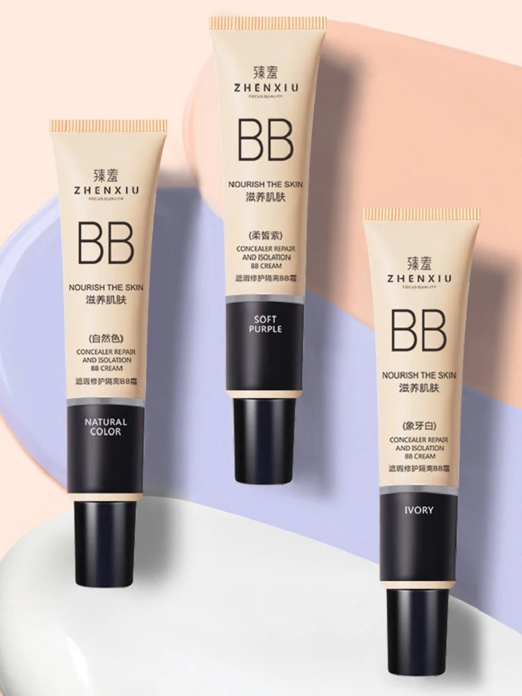 Description Picture 2 of itemBB Cream Face Full Concealer Brighten Makeup Base CC Cream Longlasting Liquid Foundation Cream for Waterproof Face High Coverage