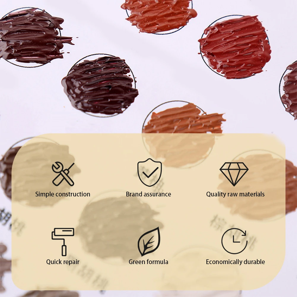 Wood Paint Repair Paste 12 Colors DIY Cabinet Floor Wardrobe Scratches Holes Refinishing Paste Wooden Furnitures Scratch Filler