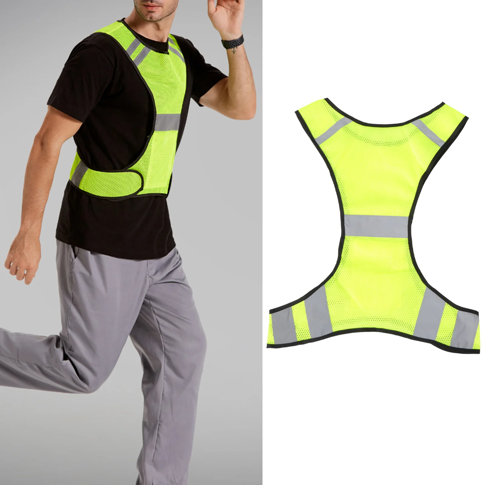 

Vest Reflective Safety Running Men High Visibility Jacket Women Cycling Construction Tank Reflectantes Chalecos De Delivery