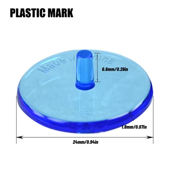 50 marcatori per palline da golf – Marcatori di posizione in plastica colorata da 24 mm – Colori assortiti per accessori da campo da golf