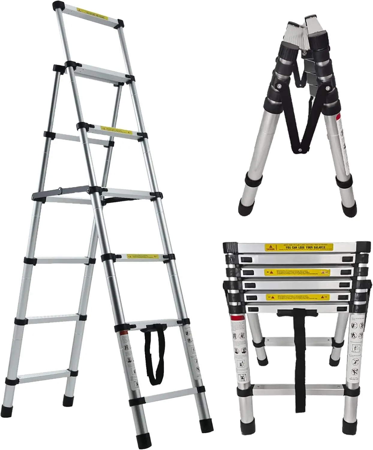 5+6 Steps Ladder Stair Ladder Telescopic Multi-Purpose Folding Aluminium Telescoping Extendable Portable folding ladder