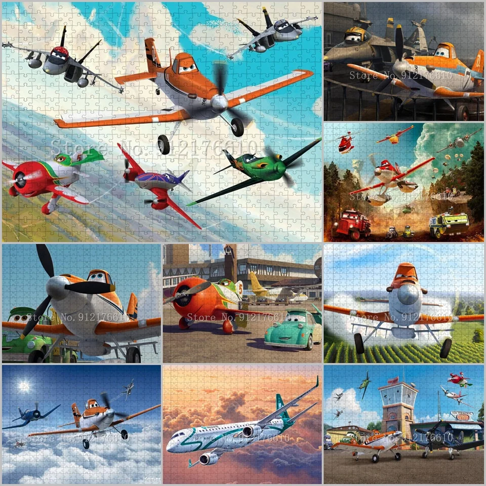 Aviões disney desenhos animados filmes quebra-cabeças decoração do berçário  papel da família crianças quebra-cabeça adulto jogo brinquedos descompactar  presentes educativos - AliExpress, image size:960x960