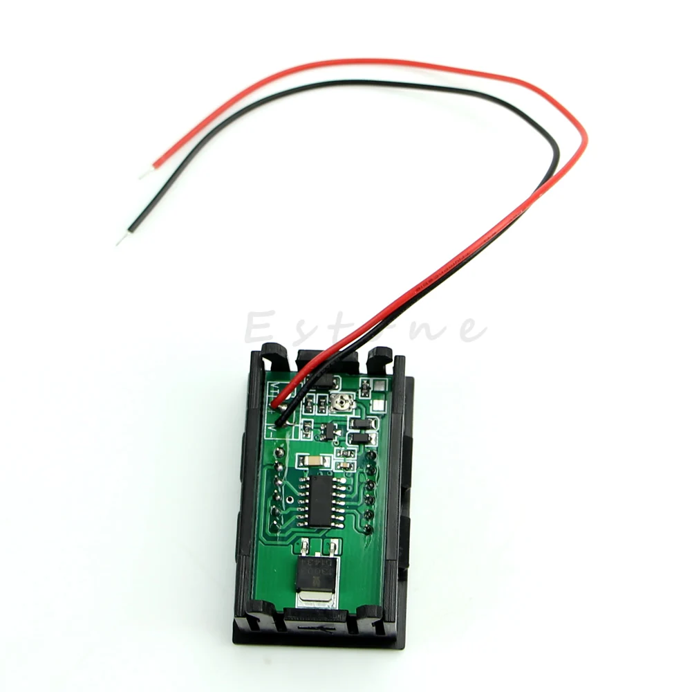 Mini for DC 5-120V Voltmeter LED Panel 3-Digital Display Meter 2-wire