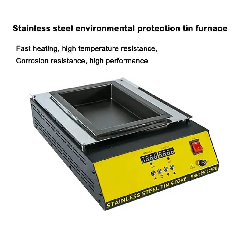 110V/220V Tin Melting Pot Solder Tin Pot Tin Melting Furnace Thermoregulation Soldering Desoldering Bath 30~400 Degree Ajustable 3