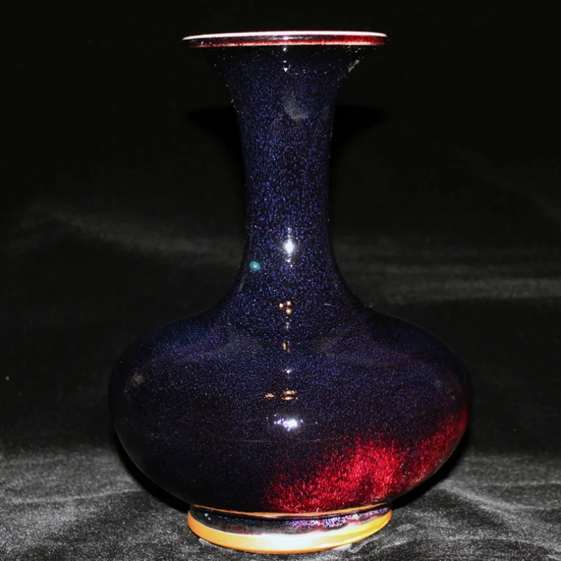 

Classic Collection Jun Porcelain Yuzhou Shenqi Master Pei Guoqian Coal Kiln Change Vase Decoration Ceramic Ware Sprinkling Snow