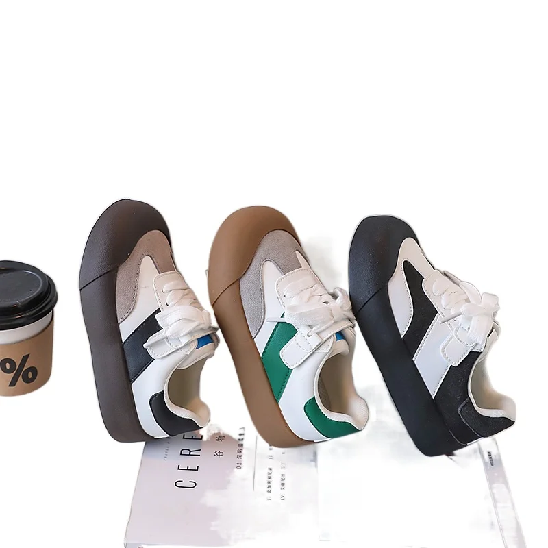 

Children's Thick Sole Daddy Shoes Mix Colour Kid Flat Platform Patchwork Sneakers Boys Girls Outdoor Walking Sport Tennis Shoes