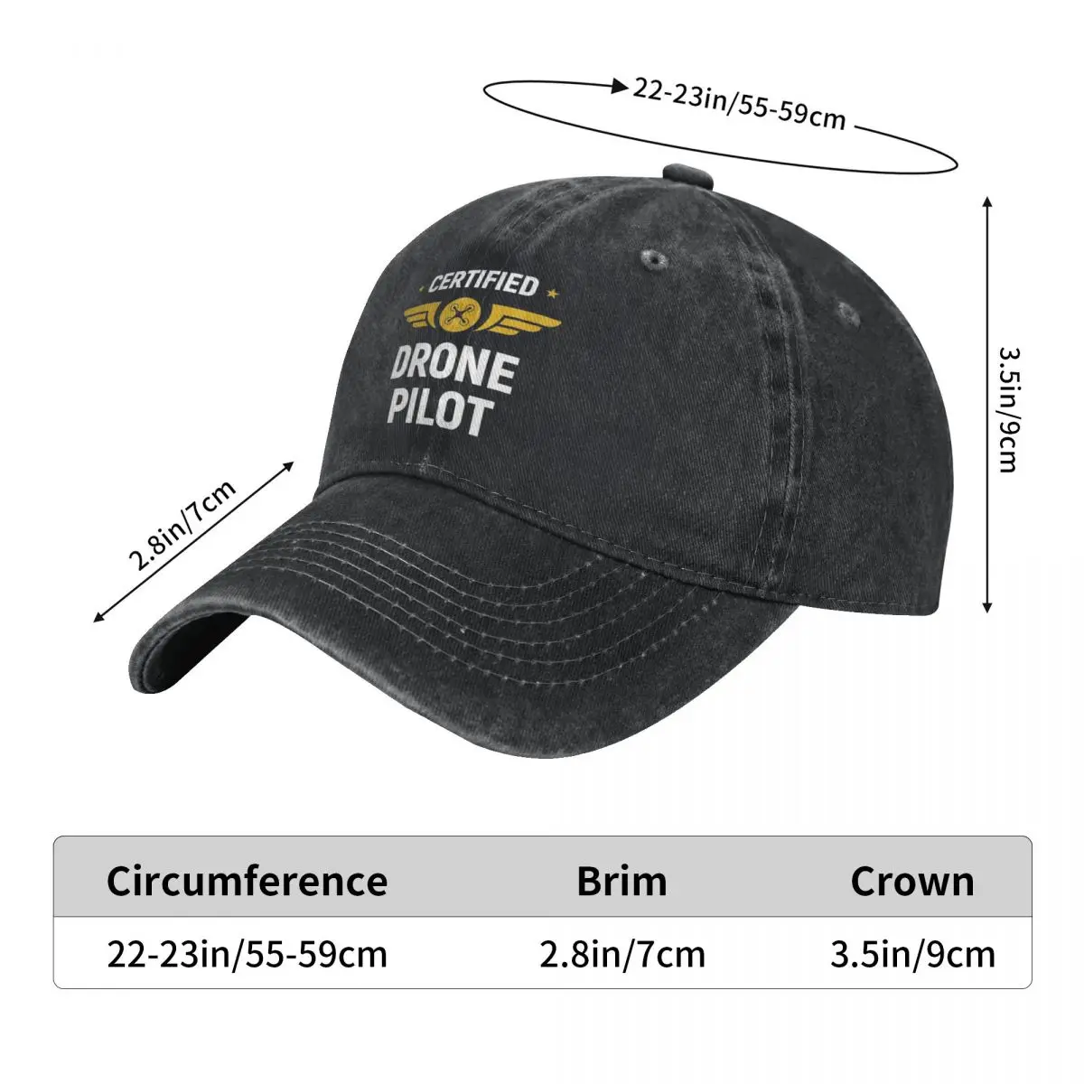 Certified Drone Pilot Baseball Cap Hiking Fishing Hot Sale Trucker Hat Men Women Fashion Sun-Proof Baseball Caps 6