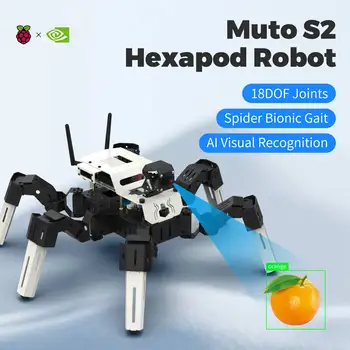 Yahboom Hexapod Robot Kit per Raspberry Pi 5 e Jetson NANO con servi in metallo Spider Robot Bionic Toy Riconoscimento visivo AI