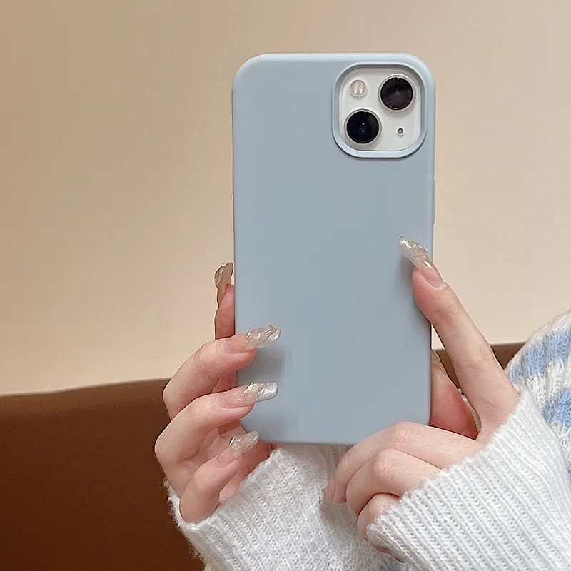 iphone 13 cover Phone Case for iphone 12 13 pro max Liquid Silicone Case soft full cover on for iPhone 7 8 x s xr 12 13 mini case bumper 13 mini case