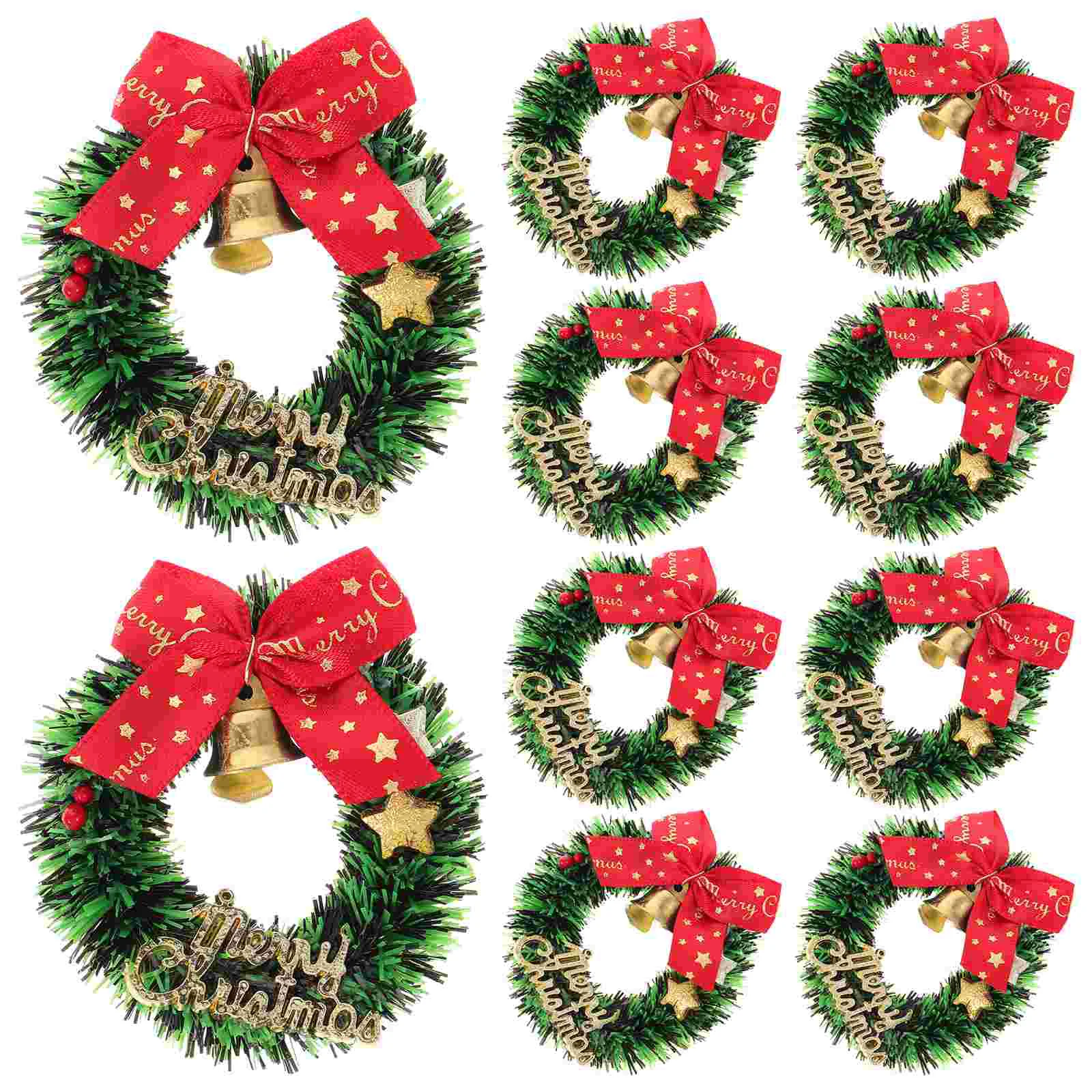 

Wall Decoration Christmas Tree Wreaths Dining Table Decorations Miniature Simulated Furniture Ornament Bow Plastic Front