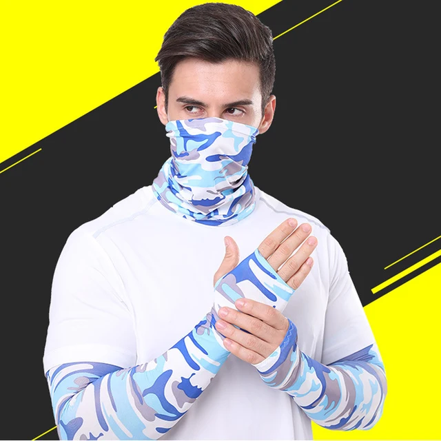 Golf Game Arm Sleeves UV Protection Running Cycling Outdoor Sport Half Finger Sleeves Sunscreen Arm Cool Ice Silk Arm Cover Cuff 4