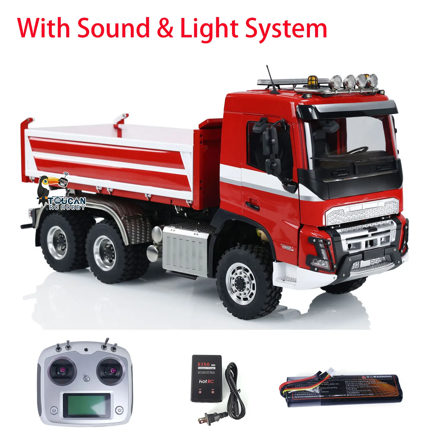 Toys LESU 1/14 3-way RC Hydraulic Dumper Car Metal 6x6 DIY Finished Radio Control Dump Truck Light Sound Tipper For Boy THZH1863 2