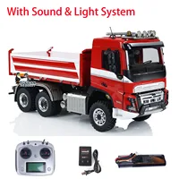 Toys LESU 1/14 3-way RC Hydraulic Dumper Car Metal 6x6 DIY Finished Radio Control Dump Truck Light Sound Tipper For Boy THZH1863 2