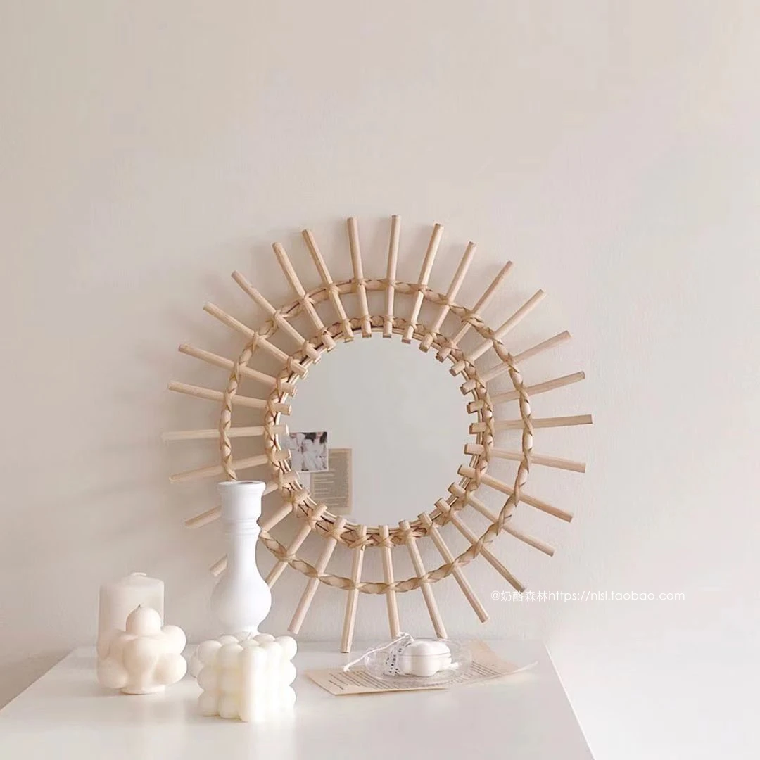 

Make Up Mirrors Large Decorative Hanging Wholesale Living Room Mirror Apartment Nordic Wohnzimmer Deko House Decoration 1209