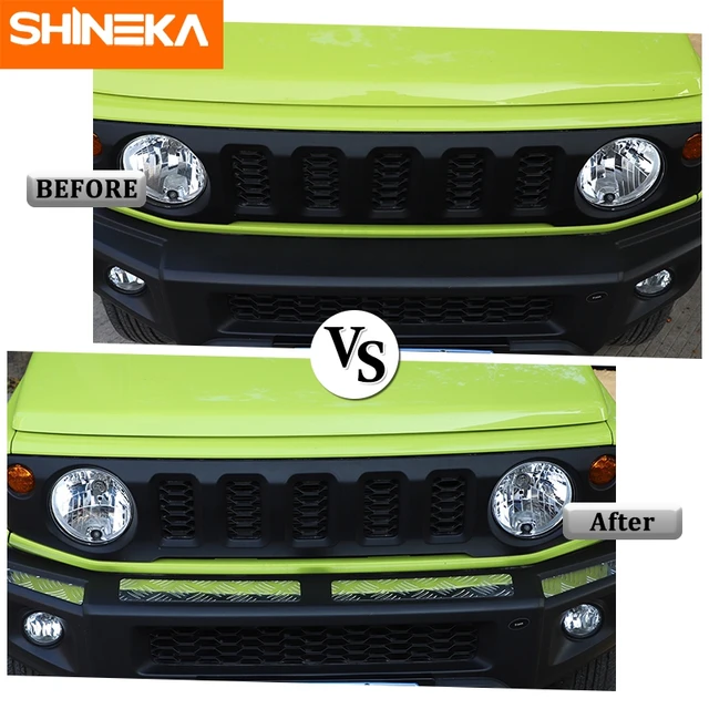 SHINEKA Auto Front Stoßstange Dekoration Schutz Abdeckung Trim Für Suzuki  Jimny 2019 2020 2021 2022 Außen Zubehör Styling - AliExpress