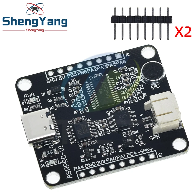 TZT 1/2/5 Stück ASR-PRO Sprachintelligentes Spracherkennungs-Steuermodul AI Offline-Erkennungs-Entwicklungsboard Benutzerdefinierte Bedingungen