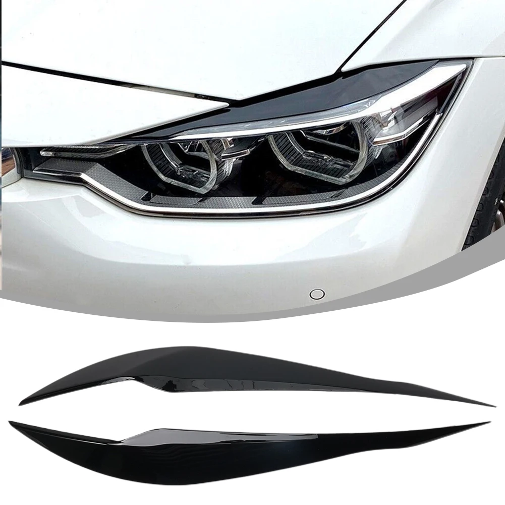 

Trim Headlight Eyebrow Car 2pcs Replacement Vehicle 1 Pair (Left Right) 40*5*5cm ABS Plastic Car Accessories None