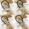 Metal geometric ponytail hair tie, simple and versatile small rubber band hair tie 1
