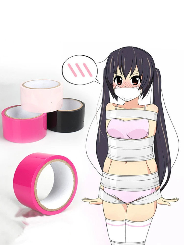 Sex Toys Bondage Tape BDSM Fetish Slave Harness Body Restraint Electrostatic Belt Provocative Alternative Tied Self Adhesive