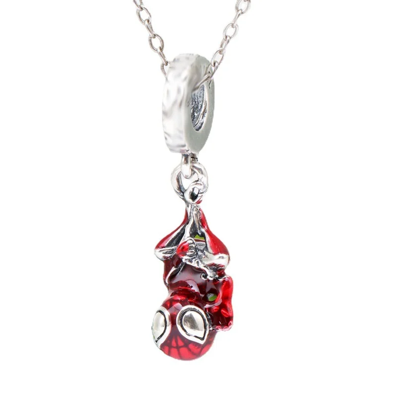 Superhero Spiderman Necklace Spider Battle Uniform Pendant Necklace for Fans Gifts Jewelry Accessories