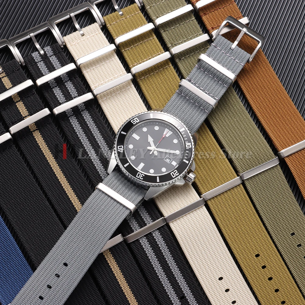 Military Nylon Canvas Watch Band - Universal Fabric Strap Replacement
