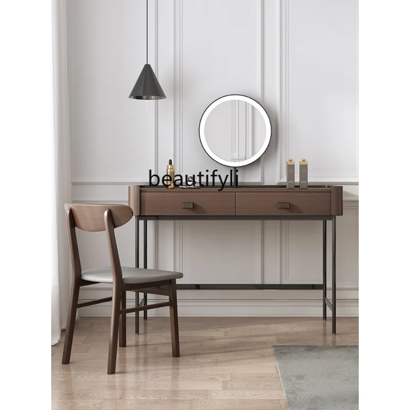

Italian Minimalist DressingTable Bedroom Light Luxury Small Apartment Designer Makeup TableStorageCabinet Integrated DeskDresser