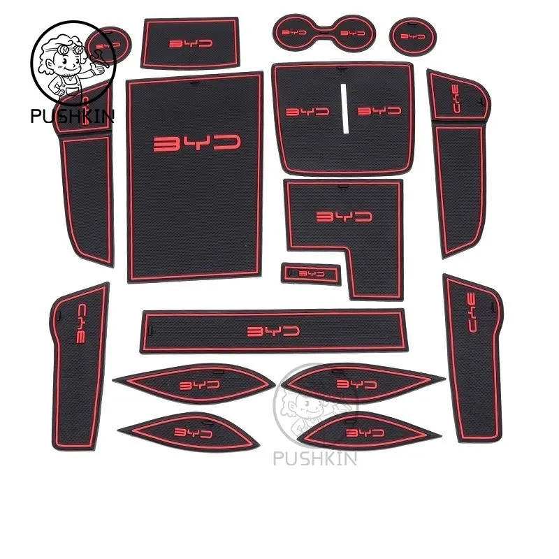 FOR BYD Seal U ATTO 4 2023 2024 Rubber Mat Door Groove  Anti-slip Cup Cushion Gate Slot Coaster Dust-proof Car Accessories