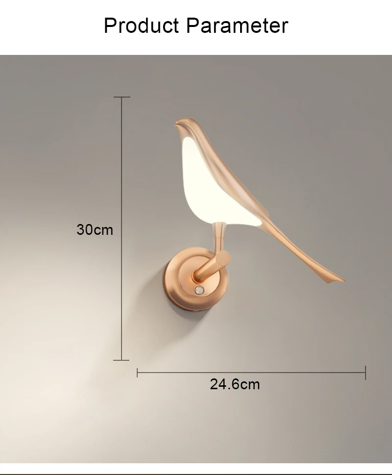 Description Picture 6 of itemLED Wall Lamp Indoor Lighting Fixture For Home Corridor Stairs Bedside Living Room Decoration Modern Nordic Wall Sconces Light