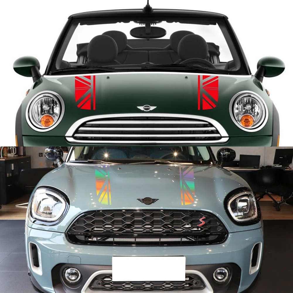 MINI COOPER S Union Jack MOTORHAUBE Racing STREIFEN VINYL GRAFIK