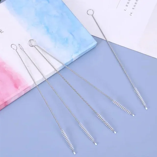 Brosses de nettoyage à Tube fin, outils, Pipette, réservoir, brosse, bouteille, Tube d'aspiration, nettoyeur de verre, 10 pièces/ensemble 5