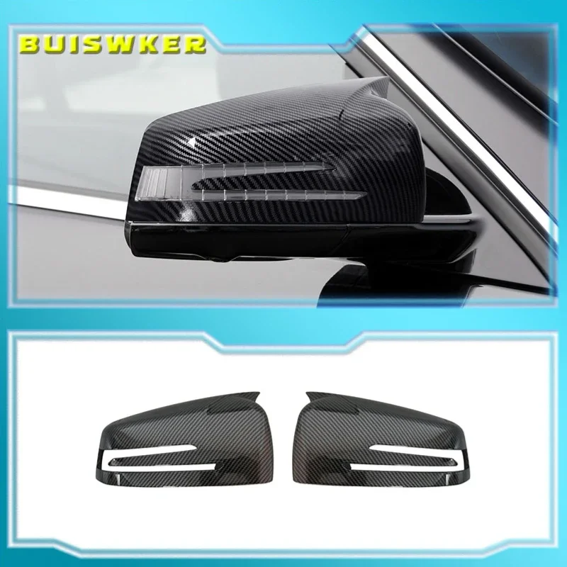 

Боковые зеркальные колпачки для Mercedes Benz W176 W246 W212 W204 C117 X156 X204 W221 C218 A B C E S CLA GLA GLK, черного цвета