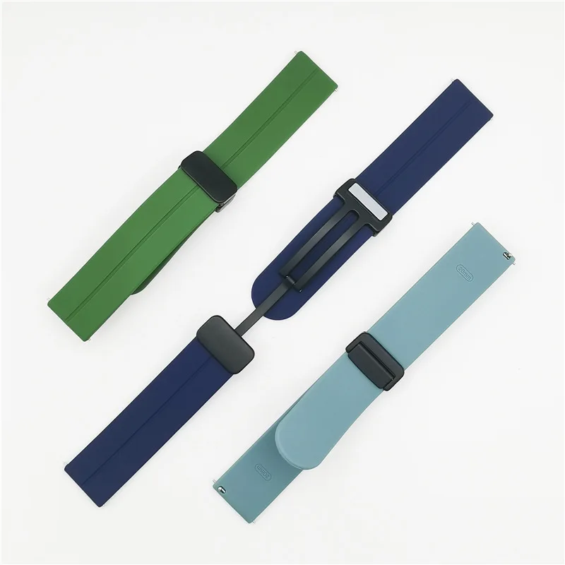 Magnetic Folding Buckle Strap - Stylish Rubber Bracelet