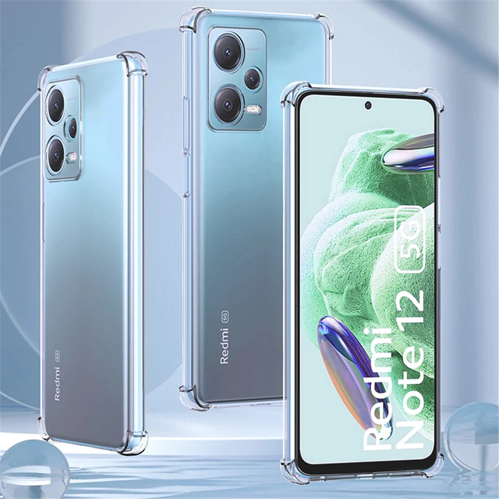 Stoßfeste Handyhülle für Xiaomi Redmi Note 14 13 Pro 4G 12 Pro Plus 5G, transparente, klare Silikon-Stoßstange, weiche TPU-Rückseite – Detail 7