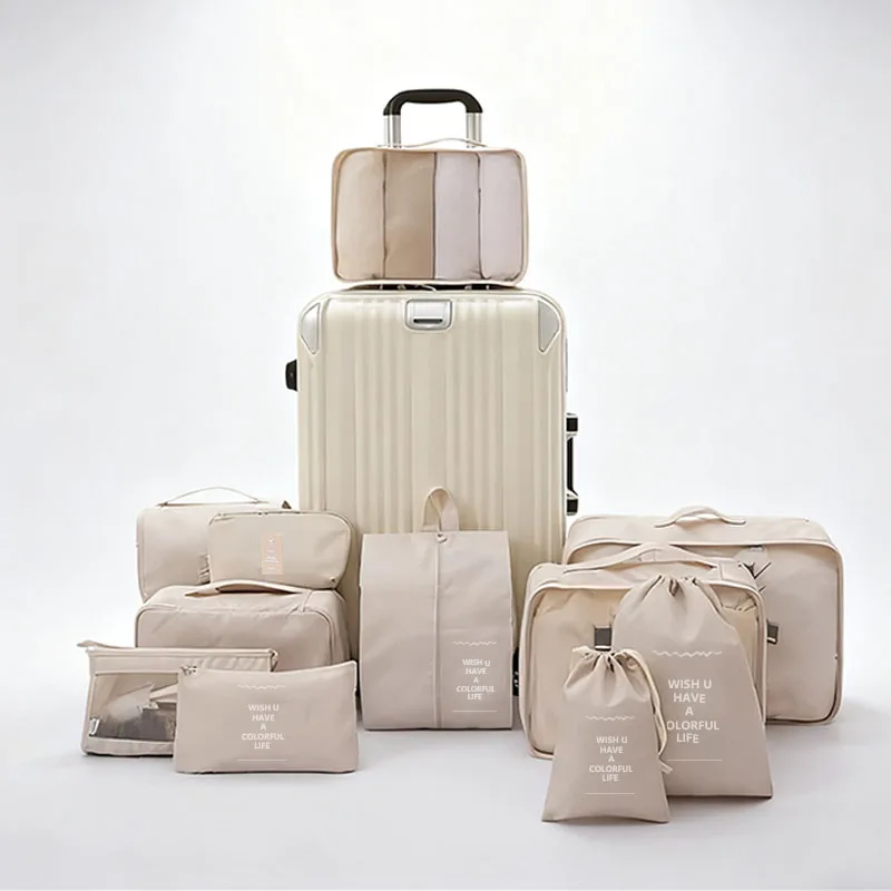 11-Piece Waterproof Travel Packing Cube and Storage Bag Set for Clothes and Accessories