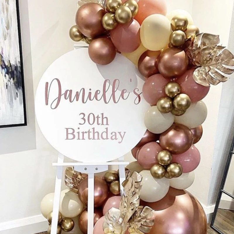 Round Baby Shower Welcome Sign 35cm KT Board Personalited Welcome Sign for Wedding Birthday Baby Shower Party Decorations