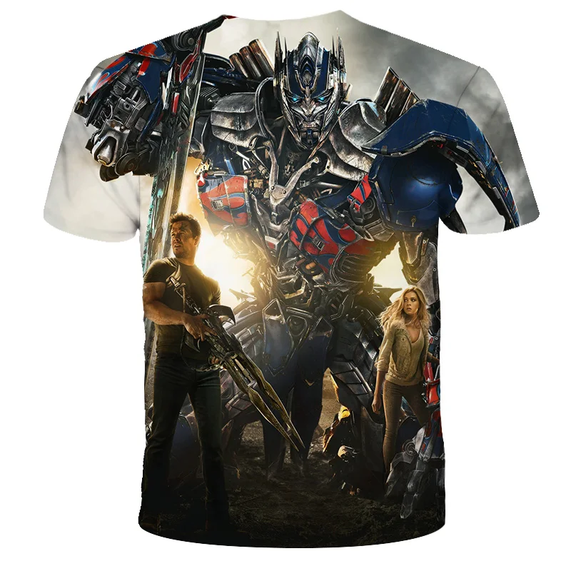 New 2022 Children clothes Transformers 3D Tshirts Children Casual Fashion Boy Girl Kids Printed T-shirt movie Tops Tee children's t shirt with animals	