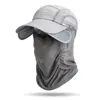 Sunscreen Fishing Hat Retractable Brim Hat Multifunctional Sunblock Cap Detachable Neck Protection Veil Sunshade Baseball Cap 3