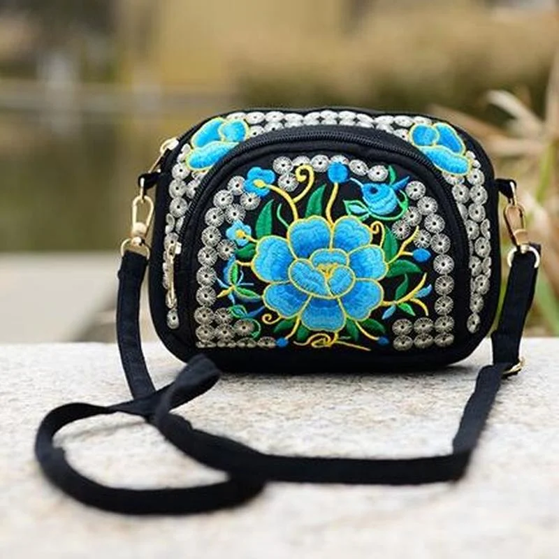 Vintage Women Handbag Hmong Vintage Tote Messenger Hippie Ethnic Shoulder Bag Embroidery Boho handbag tote bag