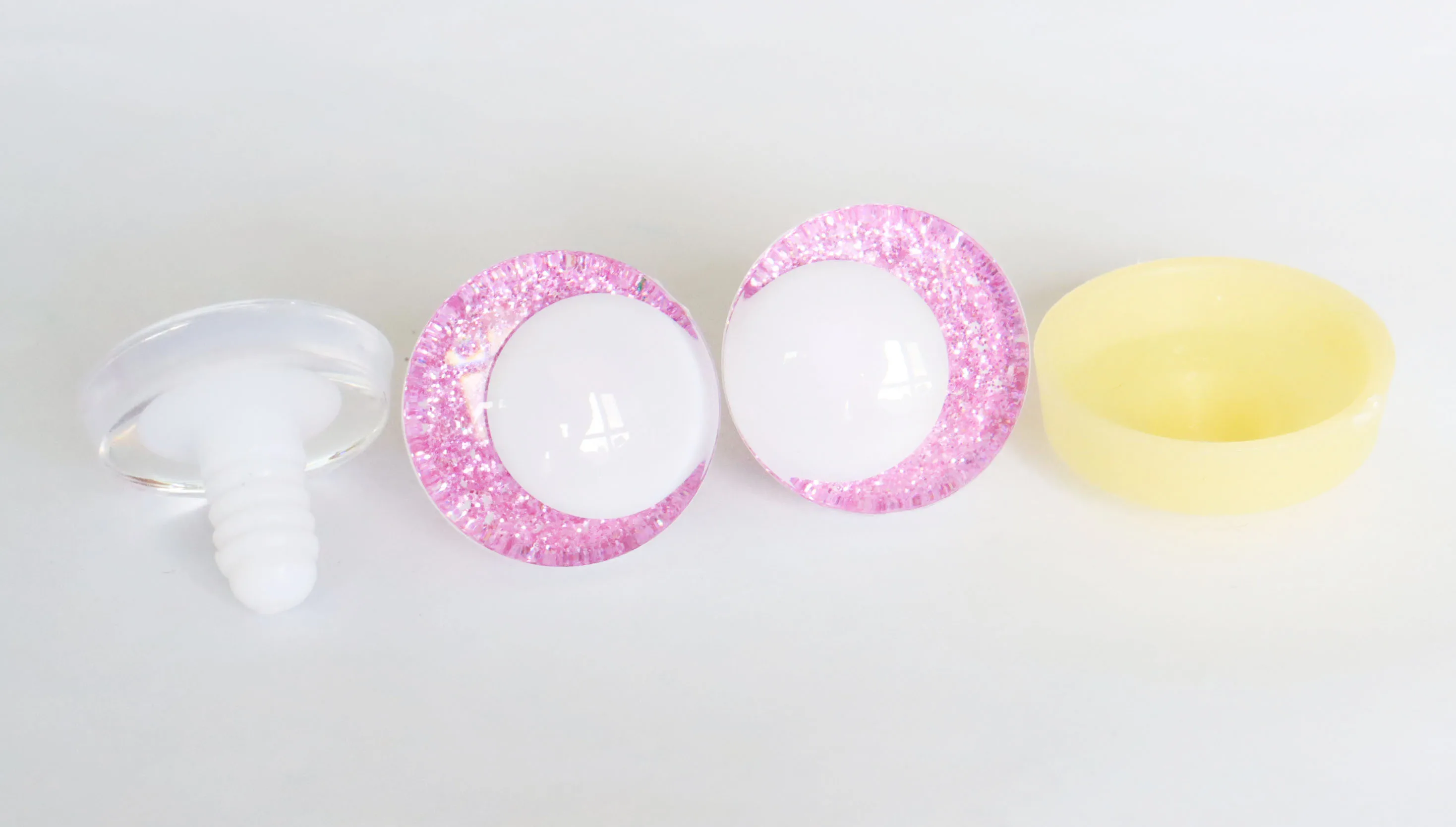 20pcs Multicolor 14mm-35mm Glitter Comical Toy Eyes with Hard Washers
