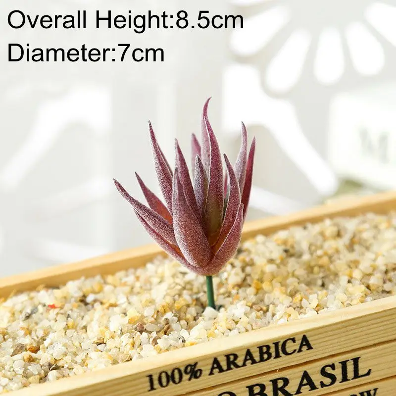 Vibrant Purple Flocking Artificial Succulent Decor