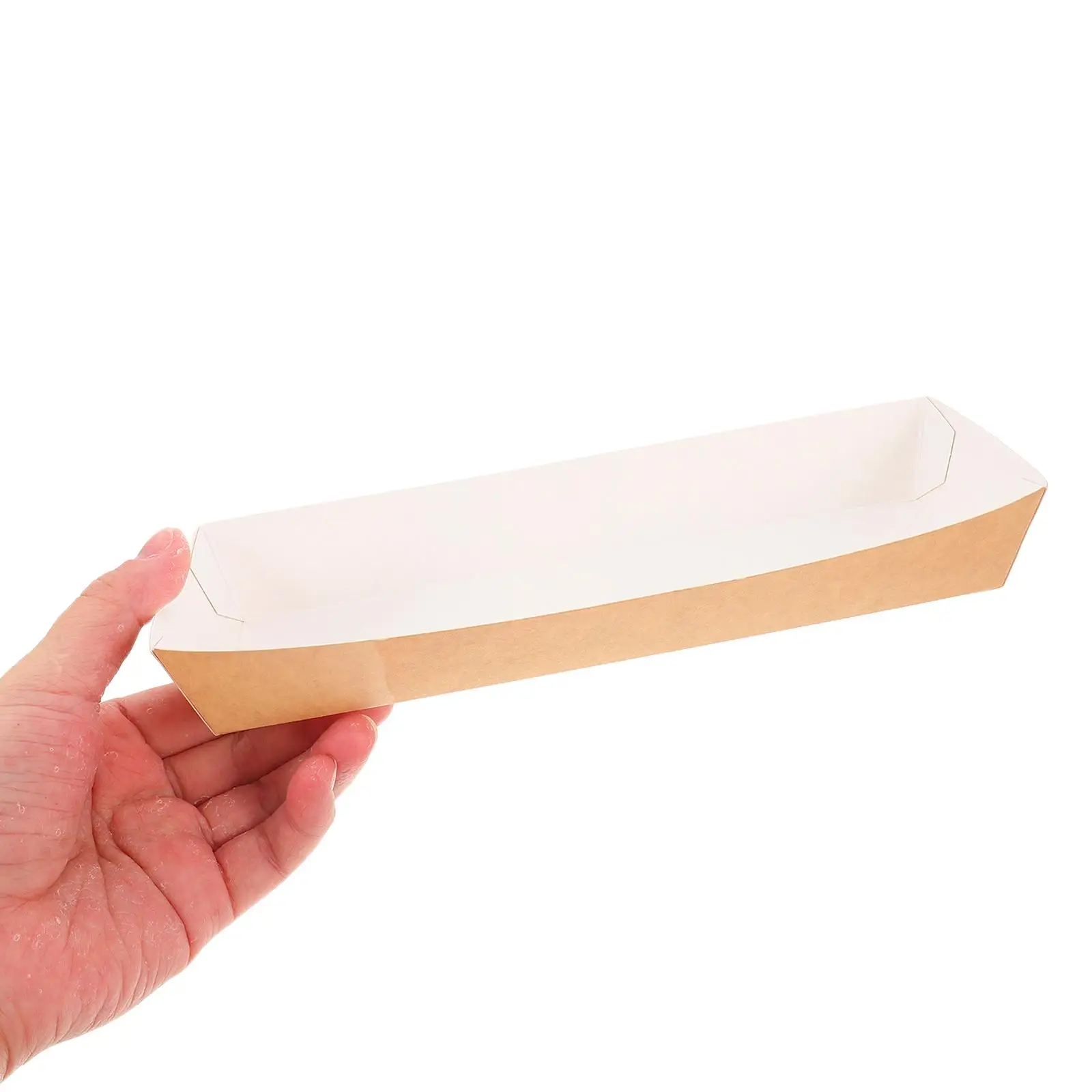 50pcs Disposable Paper Sandwich and Hot Dog Boxes, Kraft Food Boat Trays for Takeout, P... - SKU DPSB1803 - UGI Packaging