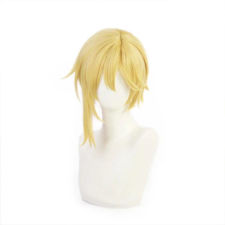

Ensemble Stars Cosplay nito nazuna Wig Flax Gold Short Heat Resistant Synthetic Hair Halloween Carnival Role Play