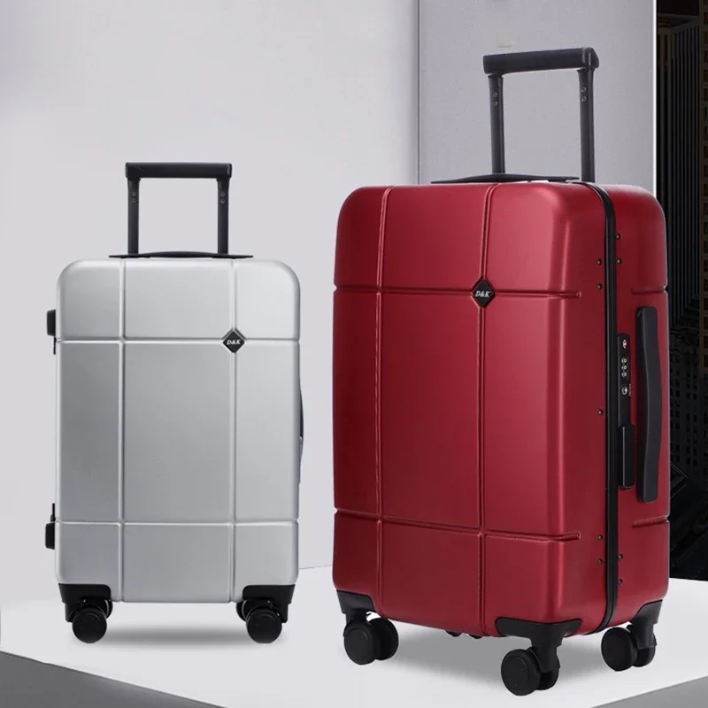 

Дорожный чемодан с алюминиевой рамкой для деловых поездок, мужской и женский чемодан с 20-дюймовым кодом для студентов